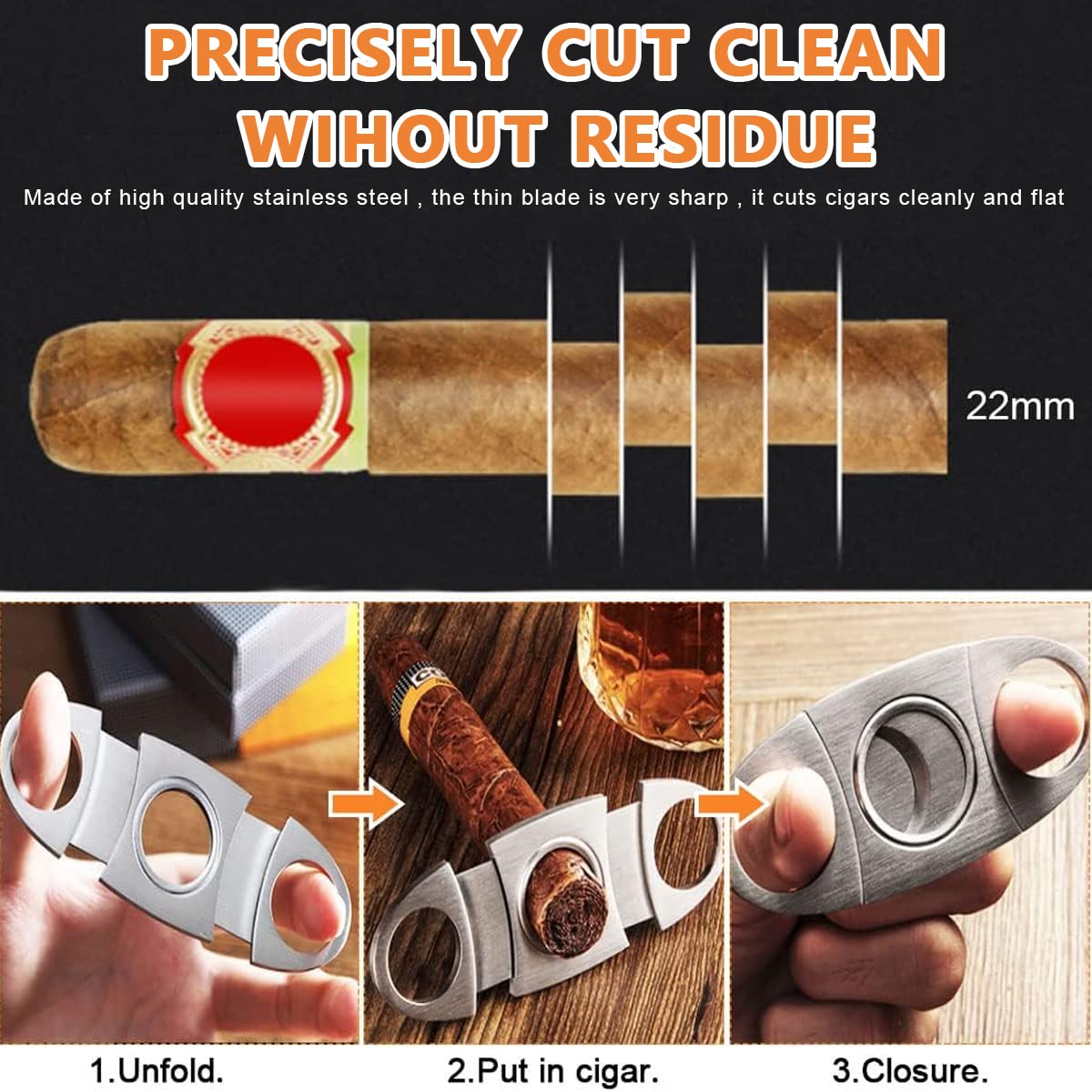 GUSTAVE 2Pcs Cigar Cutter Cigar Lighter Set, Stainless Steel Cigar Cutter, Refillable Butane Lighter with Adjustable Flame, Perfect Combo of Cigar Accessories for Men - Without Gas GUSTAVE 2Pcs Cigar Cutter Cigar Lighter Set, Stainless Steel Cigar Cutter, Refillable Butane Lighter with Adjustable Flame, Perfect Combo of Cigar Accessories for Men - Without Gas
